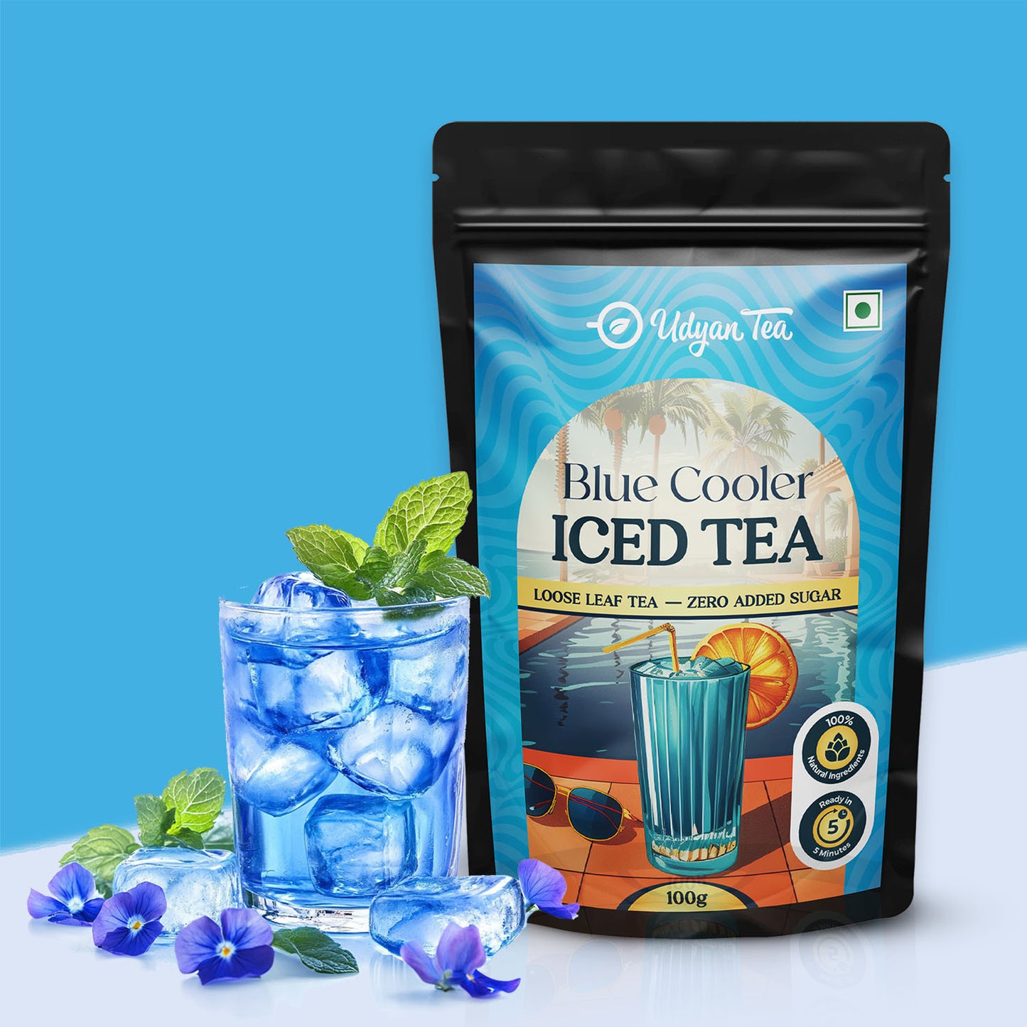 Blue Cooler Iced Tea